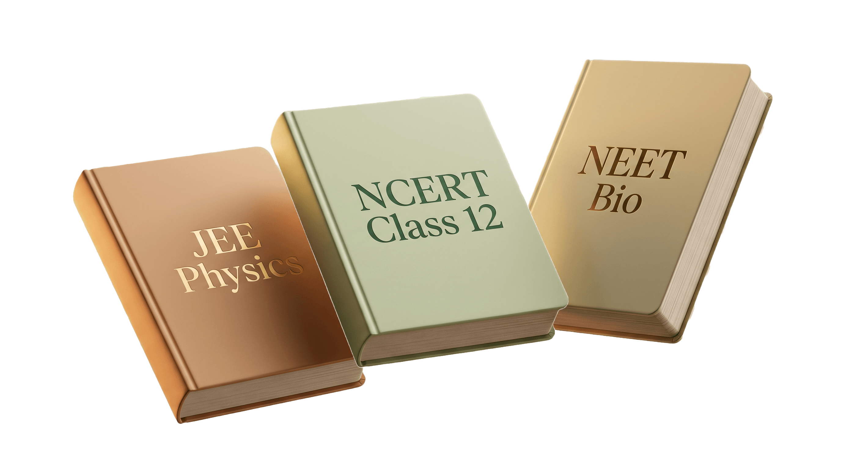 JEE Physics, NCERT Class 12 and NEET Biology study books